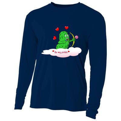 Be My Pickle, Fun Pickleball, Valentines Day Pickleball Cooling Performance Long Sleeve Crew