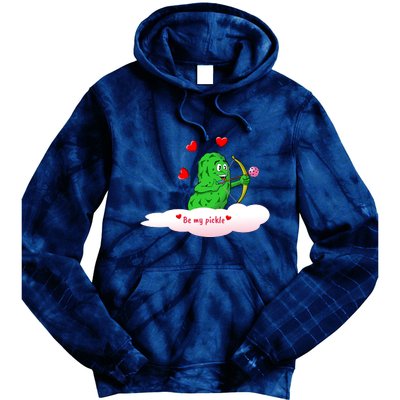 Be My Pickle, Fun Pickleball, Valentines Day Pickleball Tie Dye Hoodie