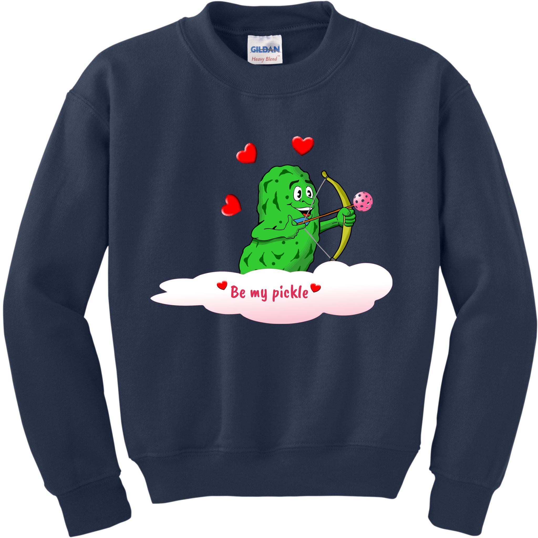 Be My Pickle, Fun Pickleball, Valentines Day Pickleball Kids Sweatshirt
