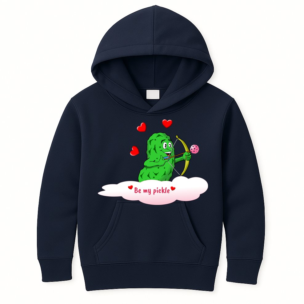Be My Pickle, Fun Pickleball, Valentines Day Pickleball Kids Hoodie
