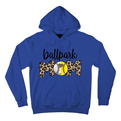 Ballpark Mom Proud Baseball Softball Player Mother Gift Hoodie