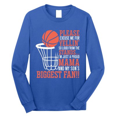 Basketball Mama Player Hoop Junkie Mothers Day Mom Gift Long Sleeve Shirt