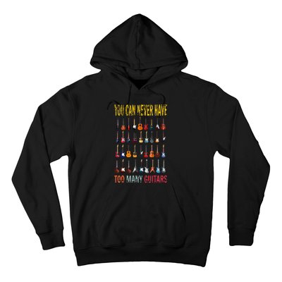 Bass Musician Pick You Can Never Have Too Many Guitars Hoodie