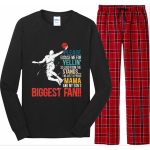 Basketball Mama Player Hoop Junkie Mothers Day Mom Cool Gift Long Sleeve Pajama Set