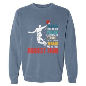 Basketball Mama Player Hoop Junkie Mothers Day Mom Cool Gift Garment-Dyed Sweatshirt