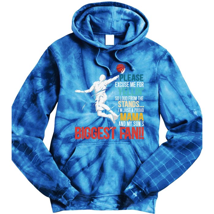 Basketball Mama Player Hoop Junkie Mothers Day Mom Cool Gift Tie Dye Hoodie