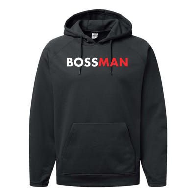 Boss Man Popular Gift Idea Boss Day Performance Fleece Hoodie