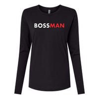 Boss Man Popular Gift Idea Boss Day Womens Cotton Relaxed Long Sleeve T-Shirt