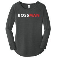 Boss Man Popular Gift Idea Boss Day Women's Perfect Tri Tunic Long Sleeve Shirt