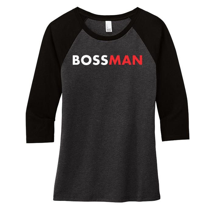 Boss Man Popular Gift Idea Boss Day Women's Tri-Blend 3/4-Sleeve Raglan Shirt