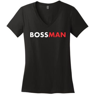 Boss Man Popular Gift Idea Boss Day Women's V-Neck T-Shirt