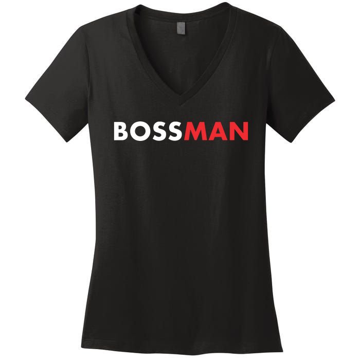 Boss Man Popular Gift Idea Boss Day Women's V-Neck T-Shirt