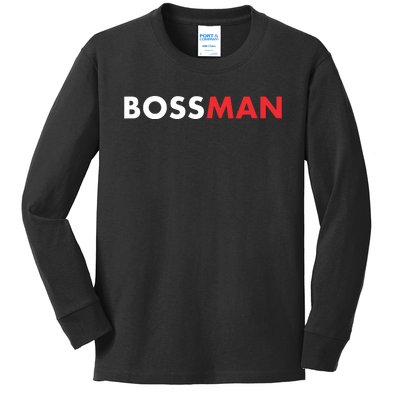 Boss Man Popular Gift Idea Boss Day Kids Long Sleeve Shirt