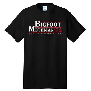 Bigfoot Mothman President 2024 Election Campaign Tall T-Shirt