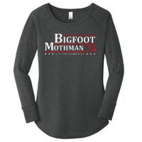 Bigfoot Mothman President 2024 Election Campaign Women's Perfect Tri Tunic Long Sleeve Shirt