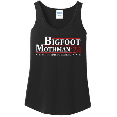 Bigfoot Mothman President 2024 Election Campaign Ladies Essential Tank