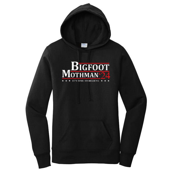 Bigfoot Mothman President 2024 Election Campaign Women's Pullover Hoodie