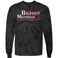 Bigfoot Mothman President 2024 Election Campaign Tie-Dye Long Sleeve Shirt