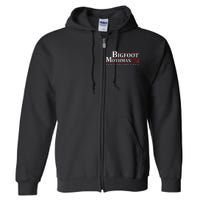 Bigfoot Mothman President 2024 Election Campaign Full Zip Hoodie