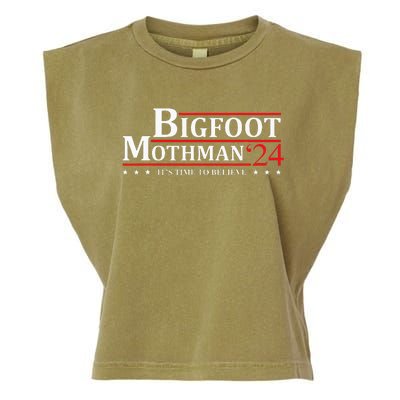 Bigfoot Mothman President 2024 Election Campaign Garment-Dyed Women's Muscle Tee