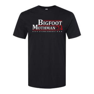 Bigfoot Mothman President 2024 Election Campaign Softstyle CVC T-Shirt