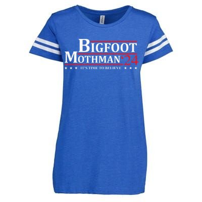 Bigfoot Mothman President 2024 Election Campaign Enza Ladies Jersey Football T-Shirt