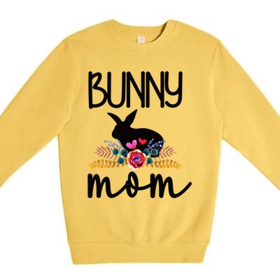 Bunny Mom Proud Rabbit Mom Bunny Lover Bunny Momma Gift Premium Crewneck Sweatshirt