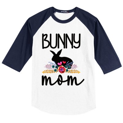 Bunny Mom Proud Rabbit Mom Bunny Lover Bunny Momma Gift Baseball Sleeve Shirt