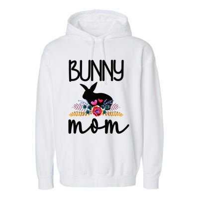 Bunny Mom Proud Rabbit Mom Bunny Lover Bunny Momma Gift Garment-Dyed Fleece Hoodie