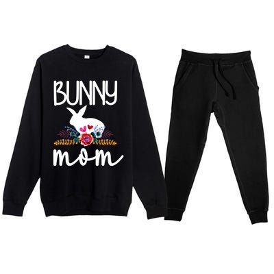 Bunny Mom Proud Rabbit Mom Bunny Lover Bunny Momma Meaningful Gift Premium Crewneck Sweatsuit Set