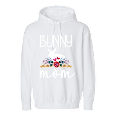 Bunny Mom Proud Rabbit Mom Bunny Lover Bunny Momma Meaningful Gift Garment-Dyed Fleece Hoodie