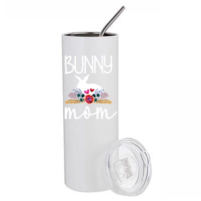 Bunny Mom Proud Rabbit Mom Bunny Lover Bunny Momma Meaningful Gift Stainless Steel Tumbler