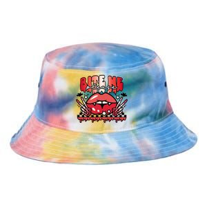 Bite Me Please Halloween Vampire Scary Halloween Costume Gift Tie Dye Newport Bucket Hat