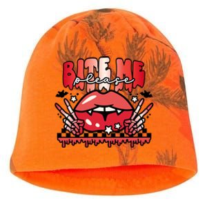 Bite Me Please Halloween Vampire Scary Halloween Costume Gift Kati - Camo Knit Beanie