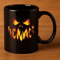 Bam Menace Pumpkin 11oz C Handle Ceramic Mug