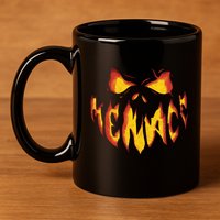 Bam Menace Pumpkin 11oz C Handle Ceramic Mug