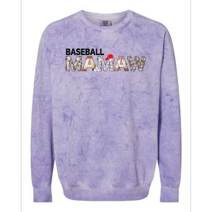 Baseball Mamaw Proud Ball Mamaw Baseball Pride Gift Colorblast Crewneck Sweatshirt