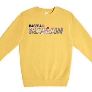 Baseball Mamaw Proud Ball Mamaw Baseball Pride Gift Premium Crewneck Sweatshirt