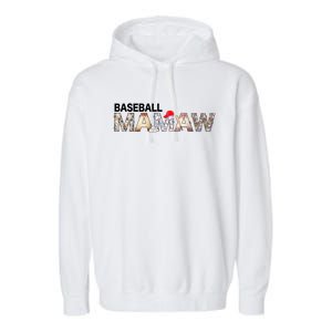 Baseball Mamaw Proud Ball Mamaw Baseball Pride Gift Garment-Dyed Fleece Hoodie