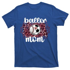 Baller Mom Proud Baseball Soccer Player Mama Ball Mother Gift T-Shirt