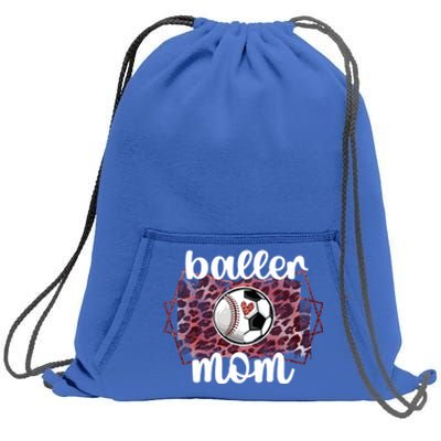 Baller Mom Proud Baseball Soccer Player Mama Ball Mother Gift Sweatshirt Cinch Pack Bag