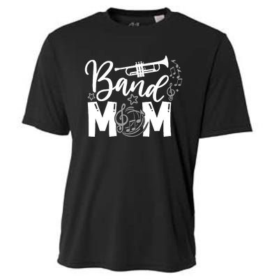 Band Mom Proud Band Mom Musical Marching Band Trumpet Cooling Performance Crew T-Shirt