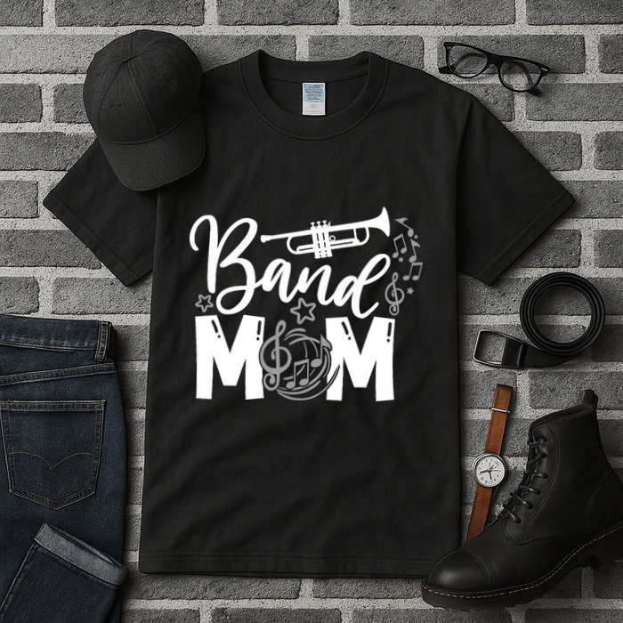 Band Mom Proud Band Mom Musical Marching Band Trumpet Tall T-Shirt