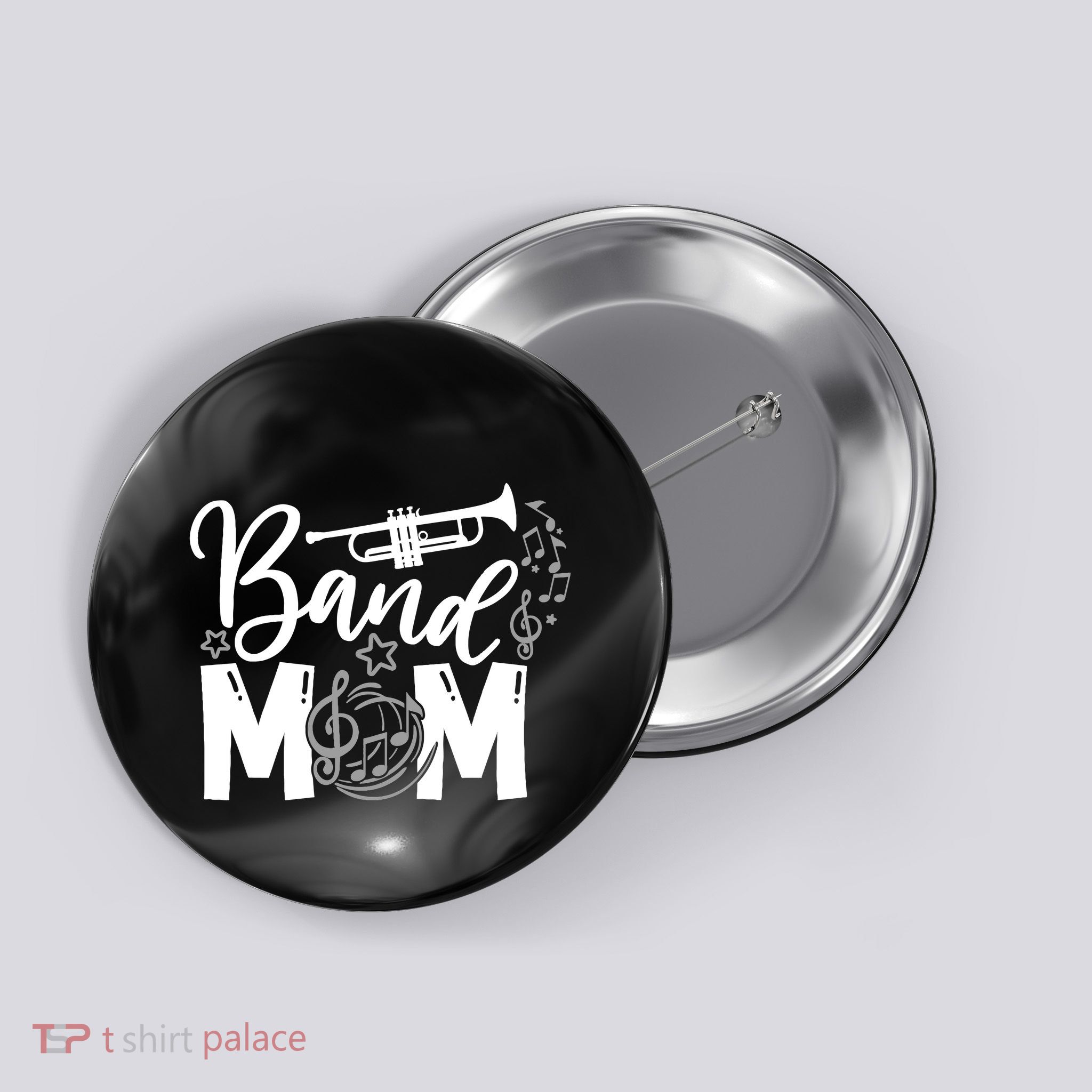 Band Mom Proud Band Mom Musical Marching Band Trumpet Button