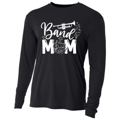 Band Mom Proud Band Mom Musical Marching Band Trumpet Cooling Performance Long Sleeve Crew