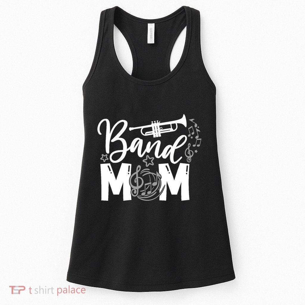 Band Mom Proud Band Mom Musical Marching Band Trumpet Womens Tank Top