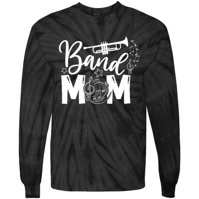 Band Mom Proud Band Mom Musical Marching Band Trumpet Tie-Dye Long Sleeve Shirt