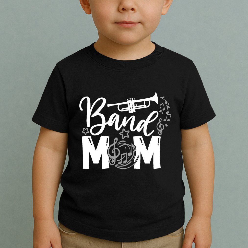 Band Mom Proud Band Mom Musical Marching Band Trumpet Toddler T-Shirt