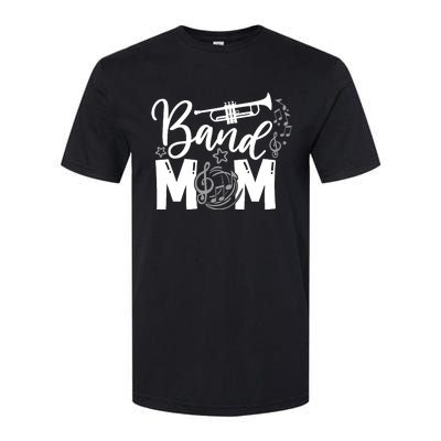 Band Mom Proud Band Mom Musical Marching Band Trumpet Softstyle CVC T-Shirt