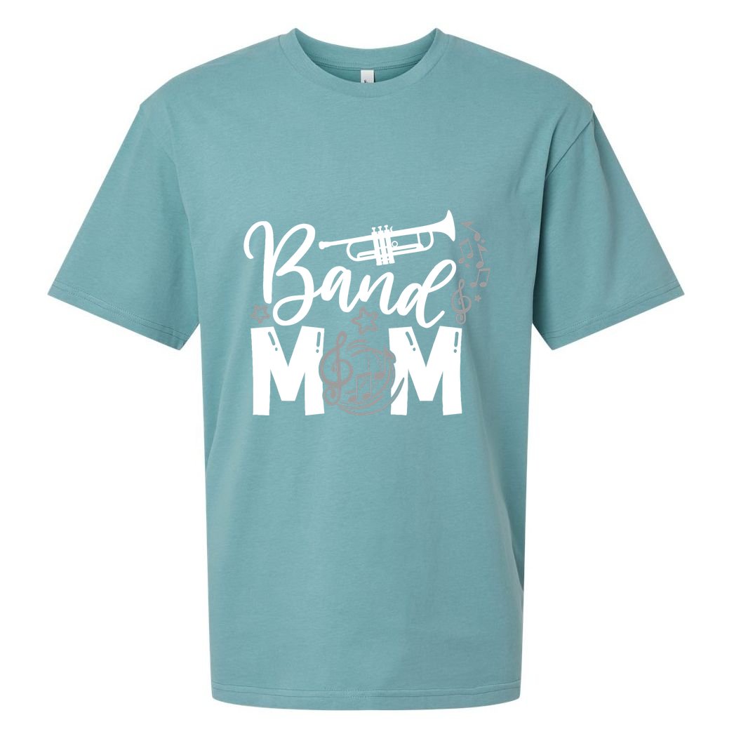Band Mom Proud Band Mom Musical Marching Band Trumpet Sueded Cloud Jersey T-Shirt